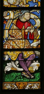 Window depicting a prophet on the Tree of Jesse by French School